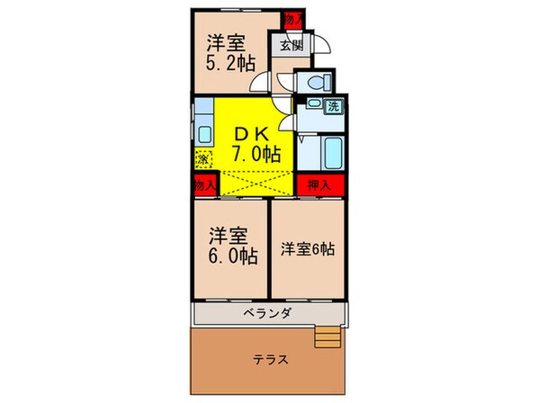 西台サンハイツの物件間取画像